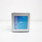 2002 Addex AD98 radio / photo cube in silver and blue lucite - rare vintage item in original box