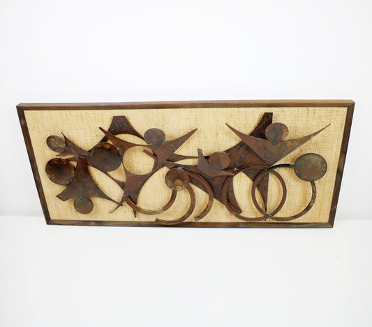 RESERVED Mid century brutalist Danish abstract wall sculpture by Henrik Horst