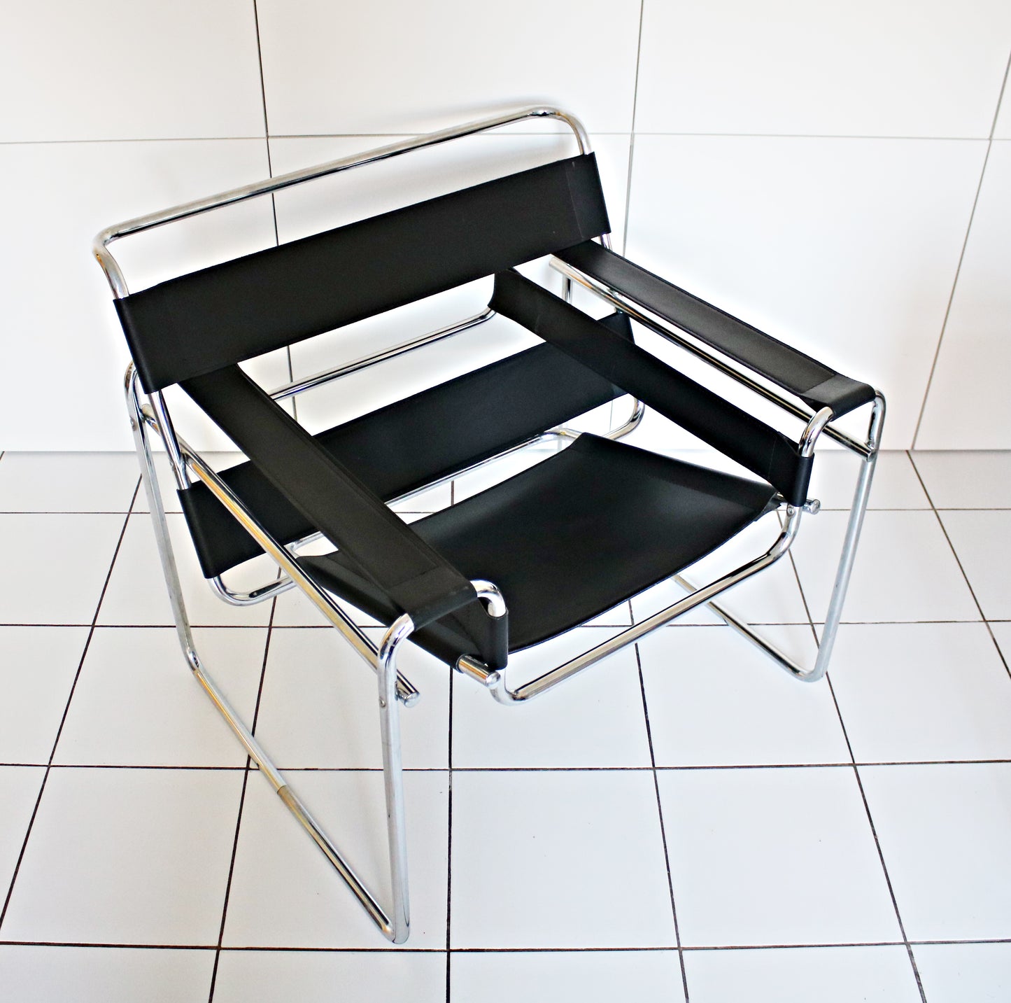 1985 Habitat Wassily armchair in black leather