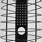 Black metal and beech CD tower - 1990s