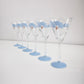 RESERVED RC - mid century glass top coffee table, jens quistgard tray, 1980s cocktail glasses