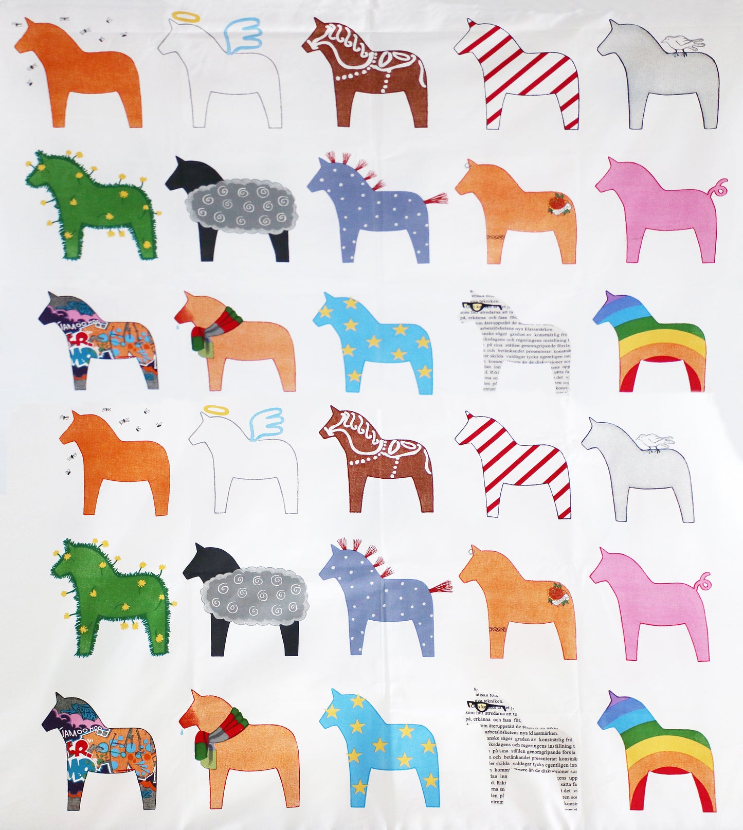 Dala horse fabric length by Katarina Brieditis for IKEA 2004