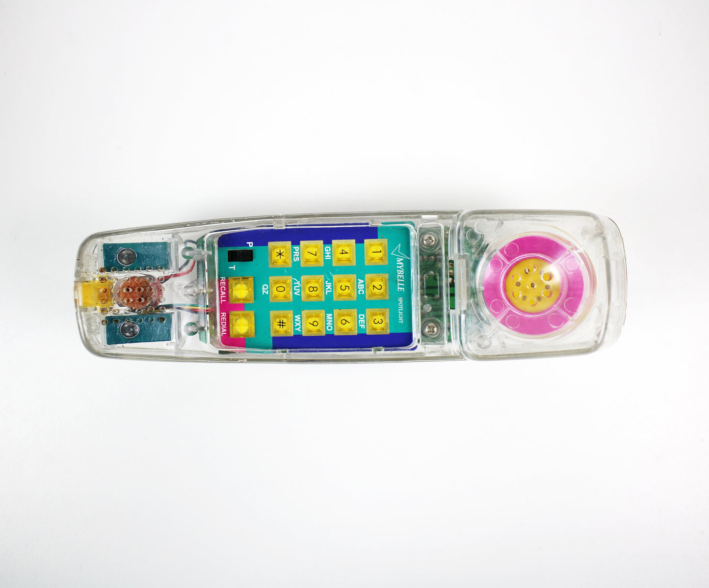Vintage transparent telephone Spotlight 753 by Mybelle 1980s 1990s