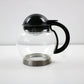 Space age glass and black plastic Emsa Tea Master teapot with infuser Y2k vintage