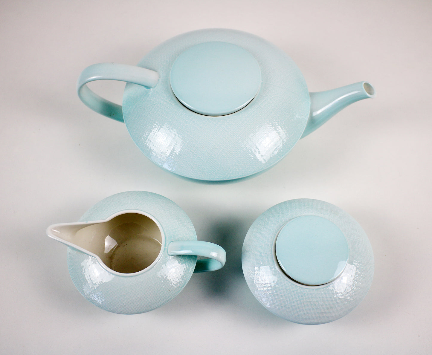 Noir Aqua tea serving set by Villeroy & Boch - retired design early 21st century