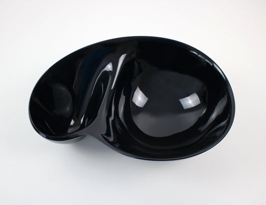 Scott Henderson 2001 Wovo chip and dip bowl - black. Unused vintage stock