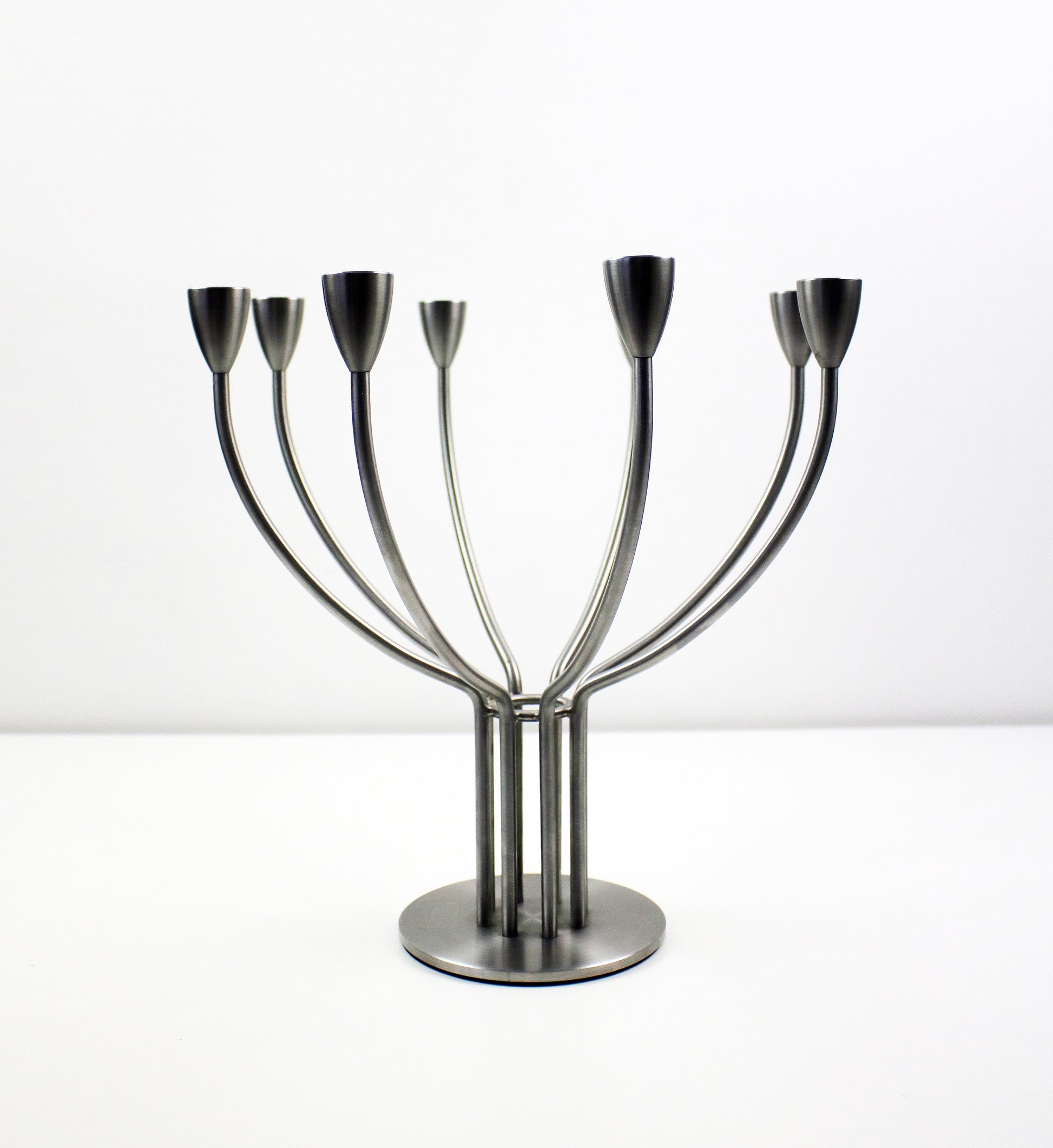 Stockholm steel candelabra by Knut and Marianne Hagberg for Ikea