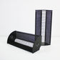Techpoint CD storage rack in black metal with perforation - 1990s