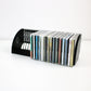 Techpoint CD storage rack in black metal with perforation - 1990s