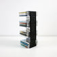 Techpoint CD storage rack in black metal with perforation - 1990s