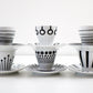 Paula by Bodum Denmark - black and white espresso cup and saucer set