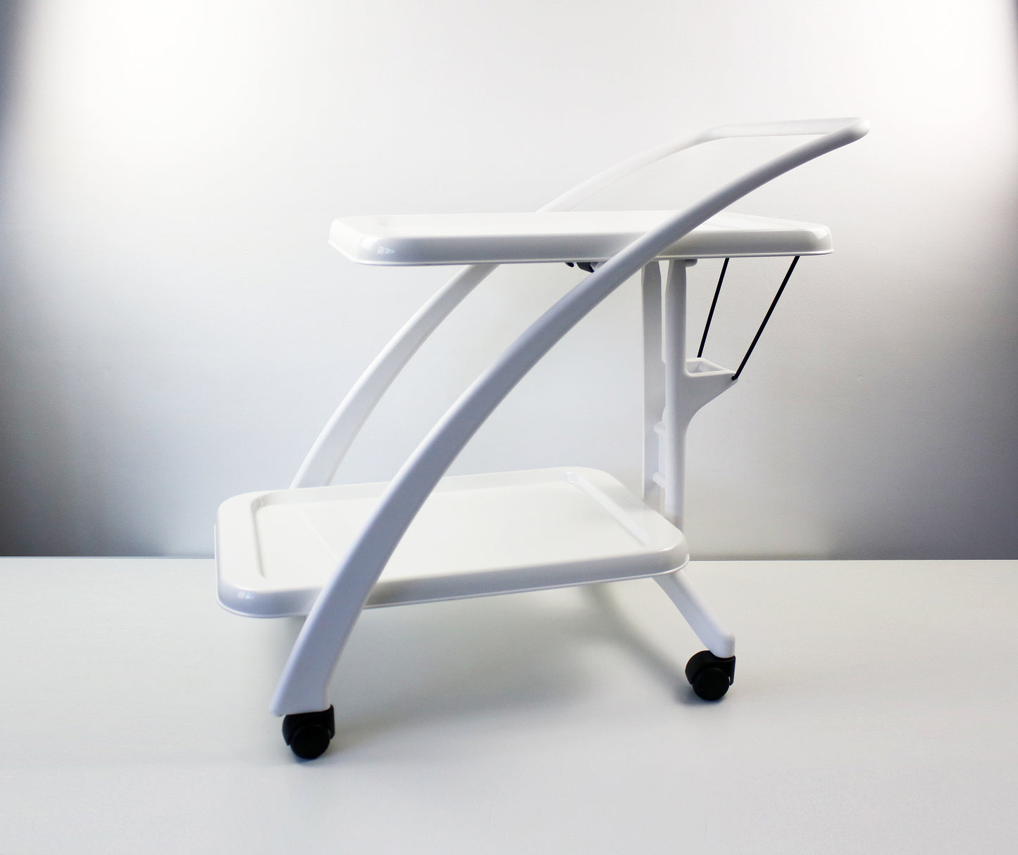 1994 space age trolley by Ugolini Design for Guzzini - Italian white plastic