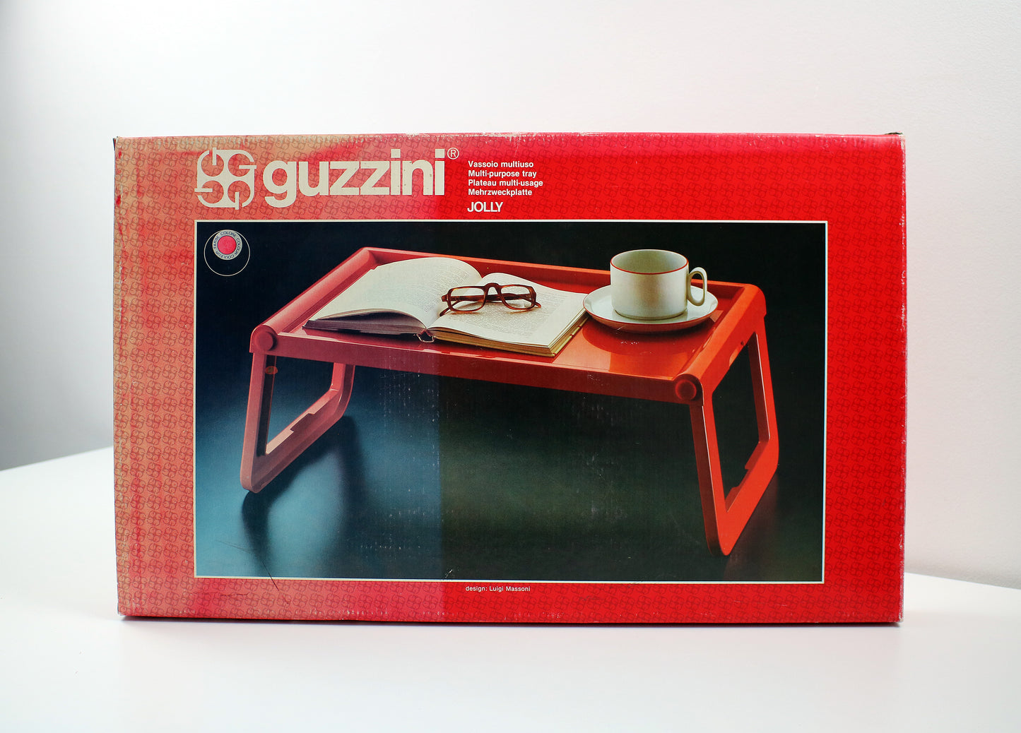 Luigi Massoni for Guzzini unused Jolly folding bed tray table