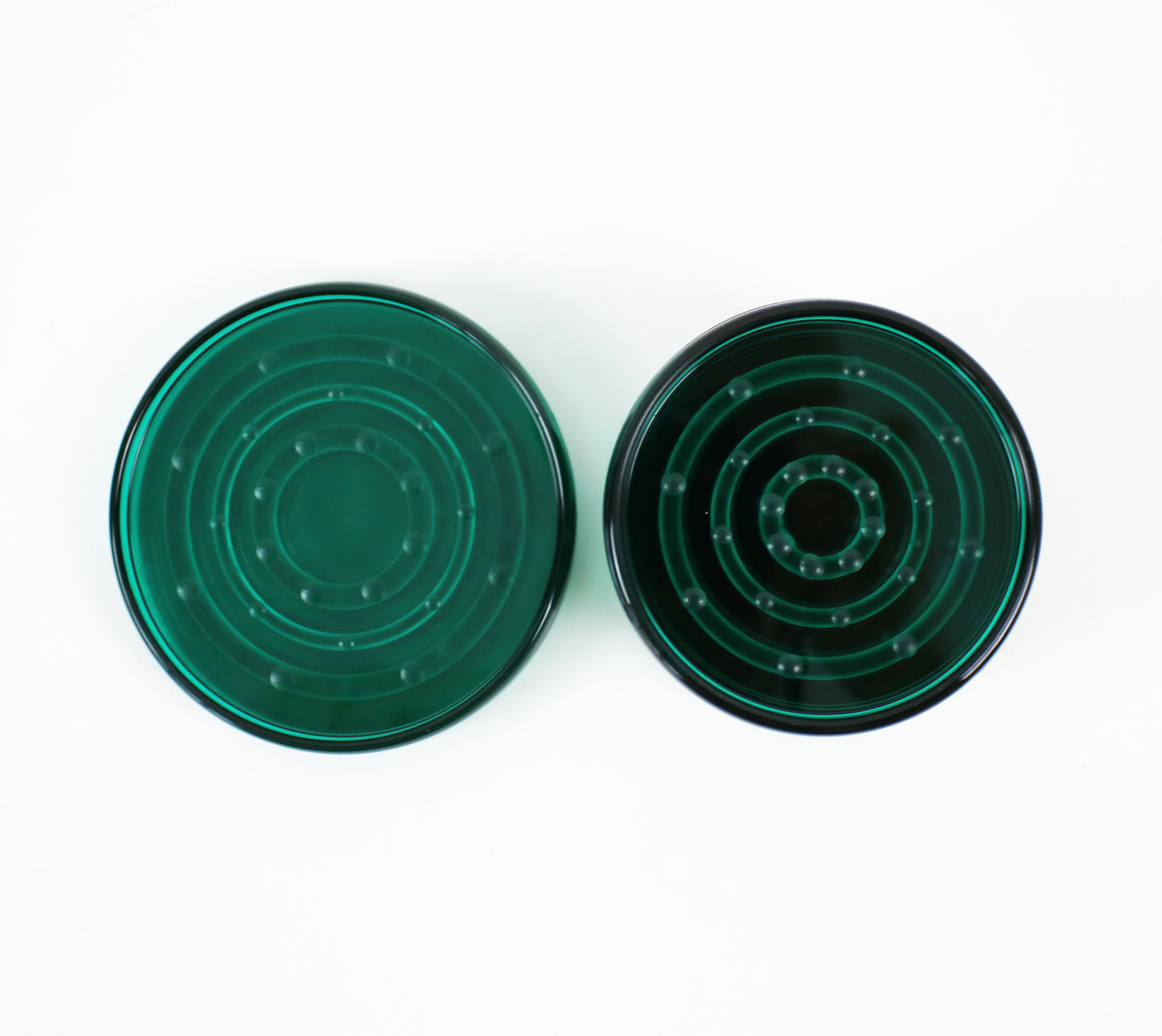 Transparent green acrylic drinks coaster set by Guzzini Italy - 1990s - 8 pieces