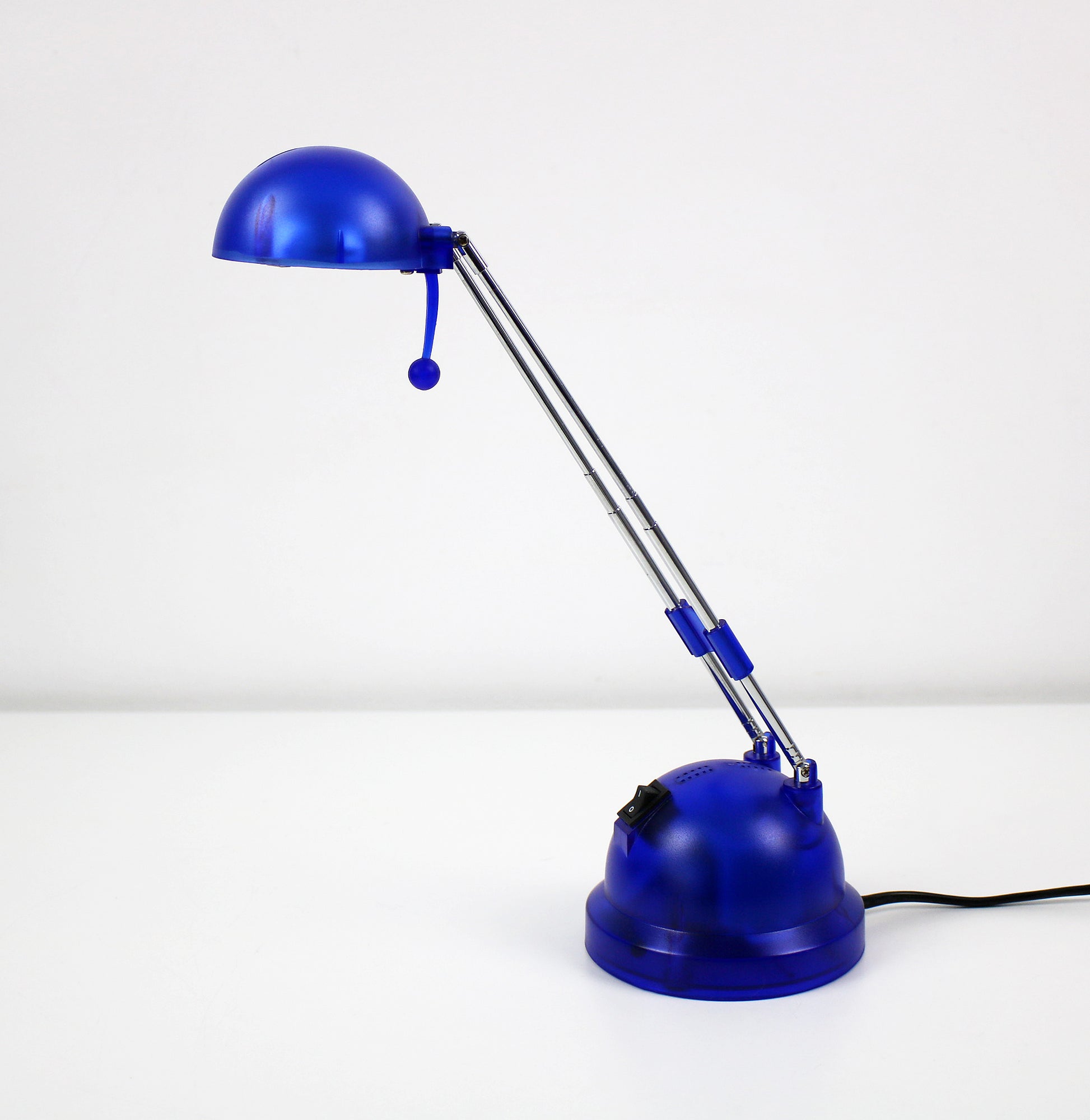 LimeLights 17.25-in Adjustable Blue Swing-arm Desk Lamp with
