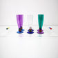 1990s Italian acrylic champagne flute - Colors range by Guzzini