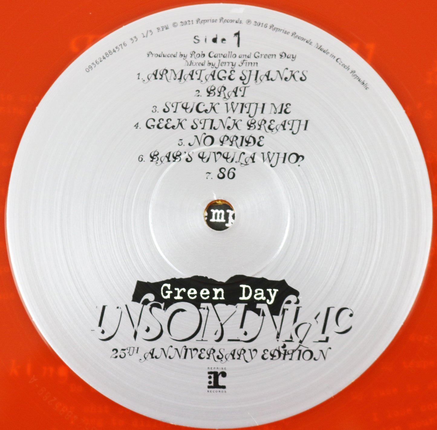 Sealed / unopened Green Day Insomniac Remastered 25th Anniversary coloured vinyl 2LP