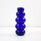 1990s deep blue glass hoop vase. Handmade by IKEA 1995