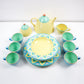 Post modern Italian ceramic tea service by Pagnossin