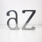 Vintage large A to Z bookends - polished