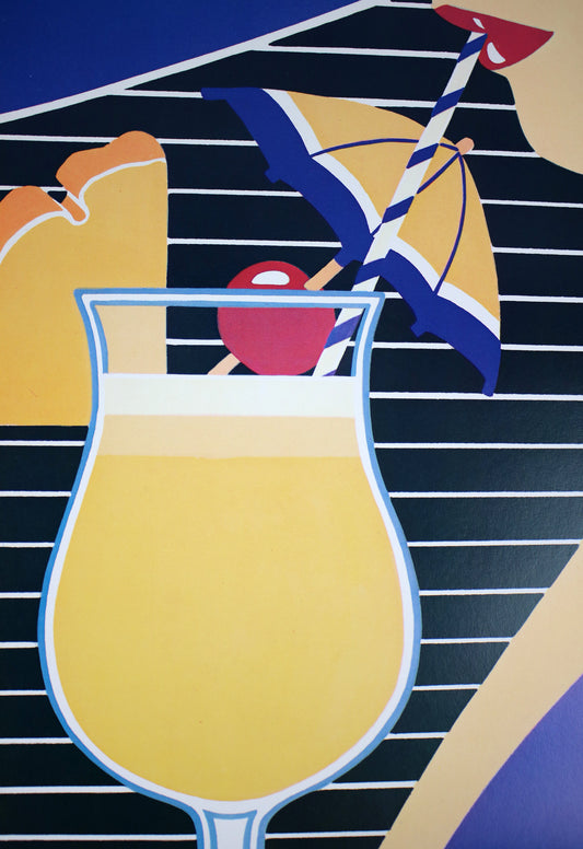 1980s Cocktail print poster by Josie Diane - Harvey Wallbanger