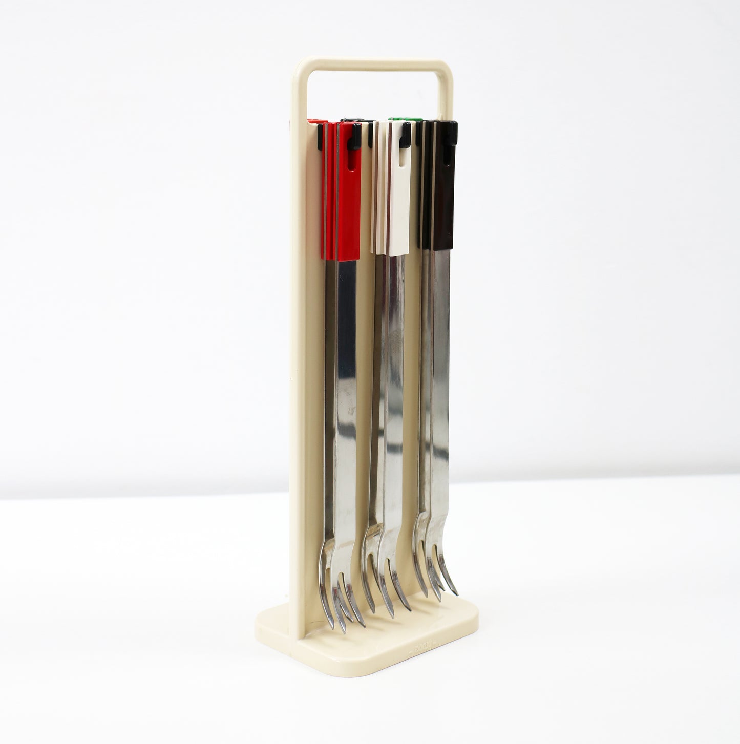 Modernist fondue fork set by Abert Italy 1973