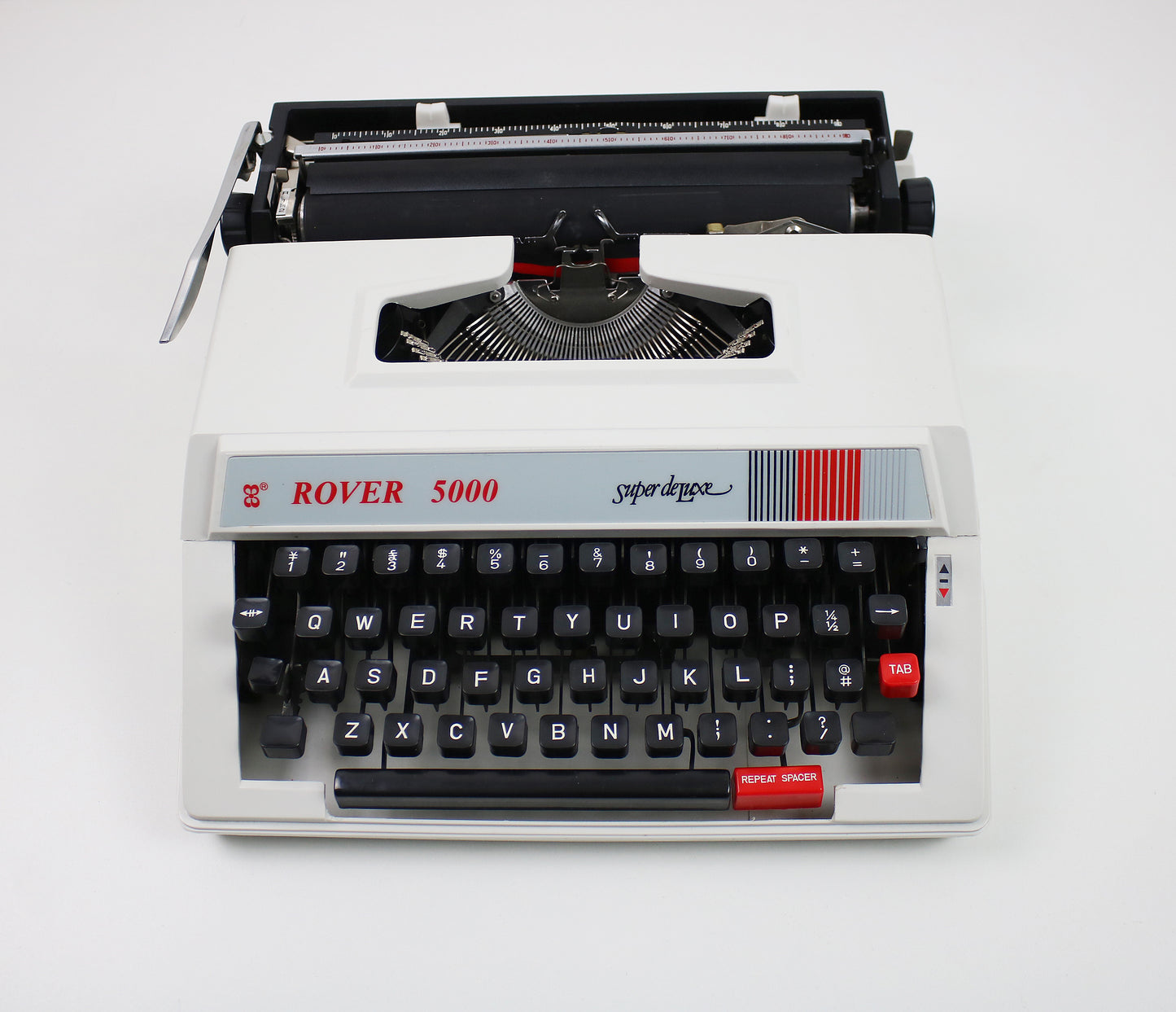 Preloved Rover portable typewriter - white - early 21st Century