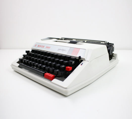 Preloved Rover portable typewriter - white - early 21st Century