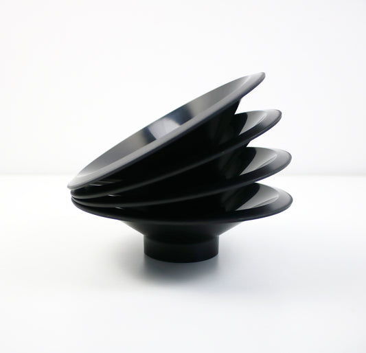 Paulus Van Leeuwen for Spong - Postmodern salad bowls in black plastic - set of 4